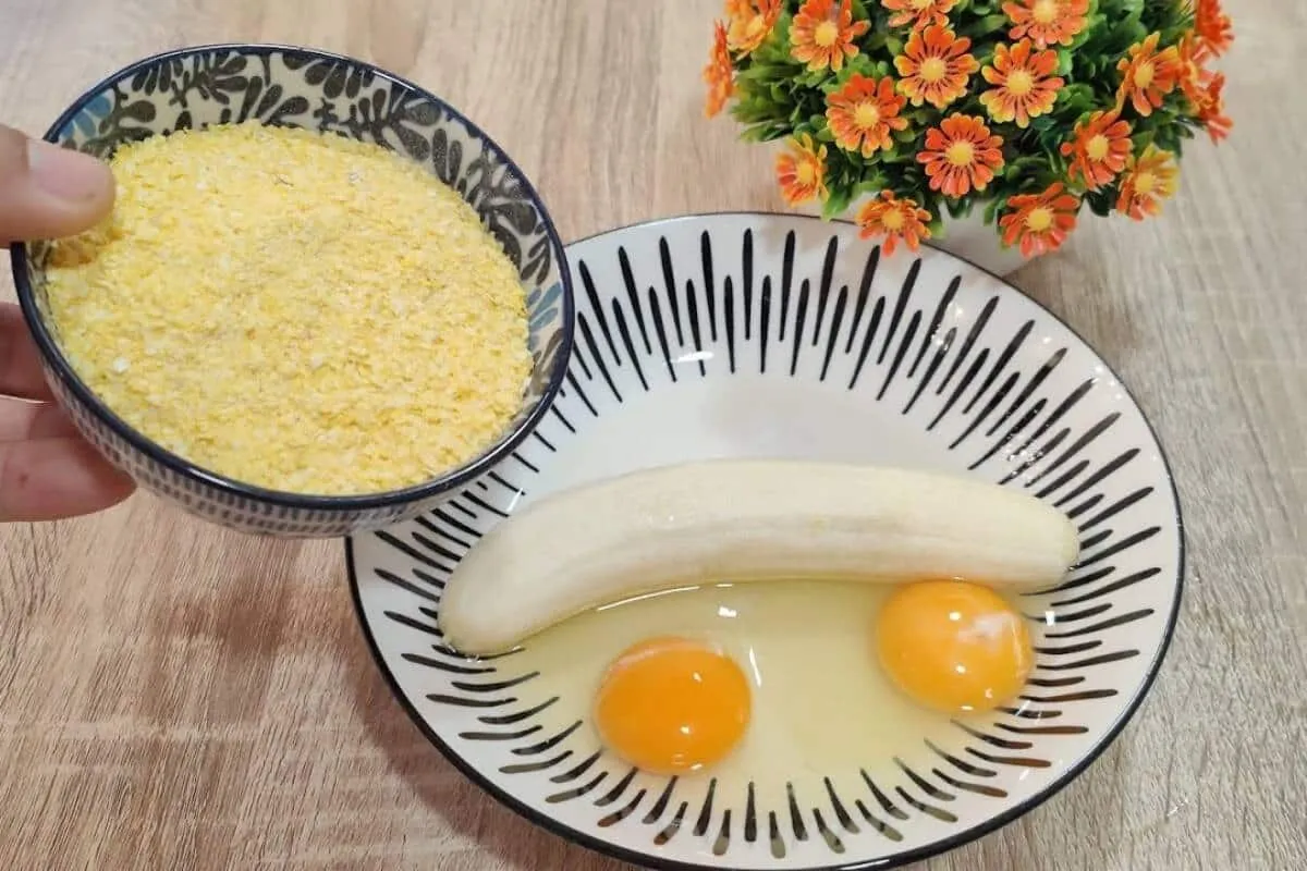 Lanche de flocão que faço no café da manhã no lugar do pãozi
