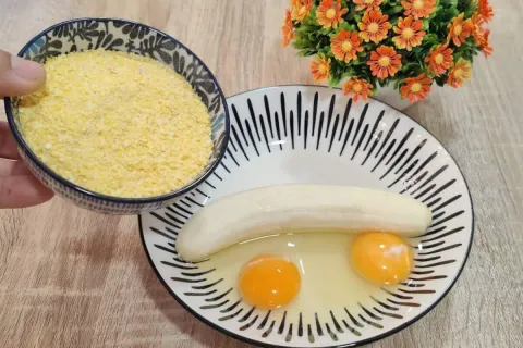 Lanche de flocão que faço no café da manhã no lugar do pãozi