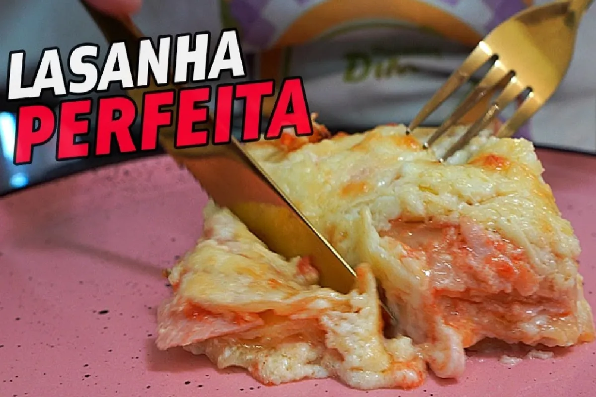Lasanha com massa diferente: de presunto e queijo para fazer