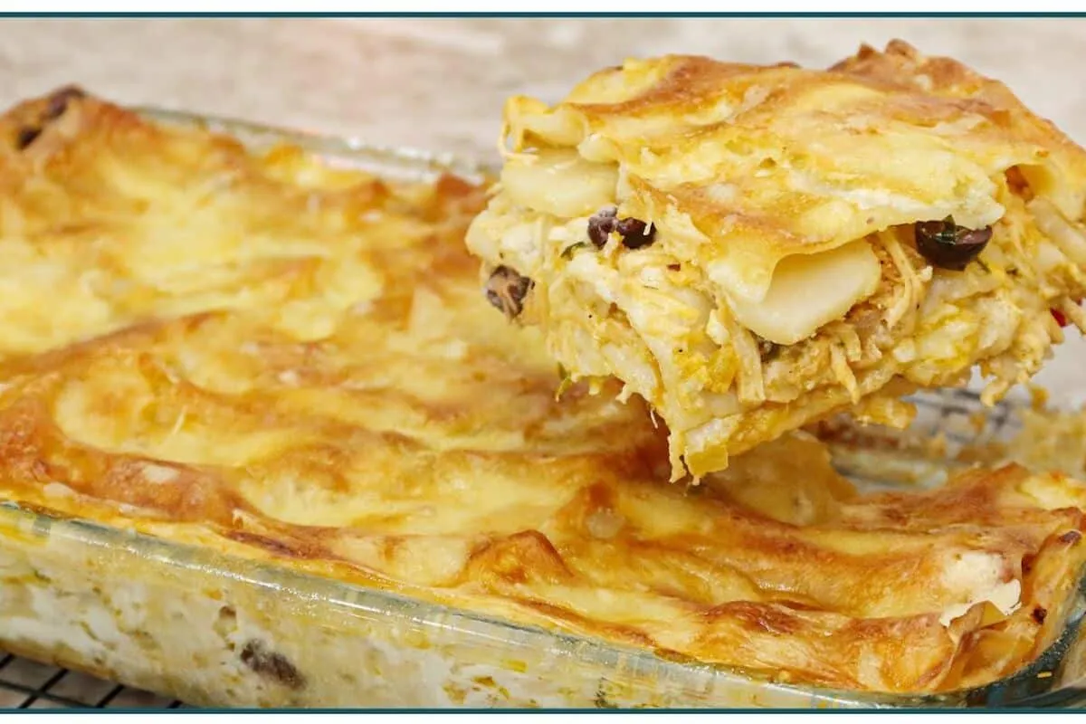 Lasanha de frango simples e suculenta, fácil de montar e per