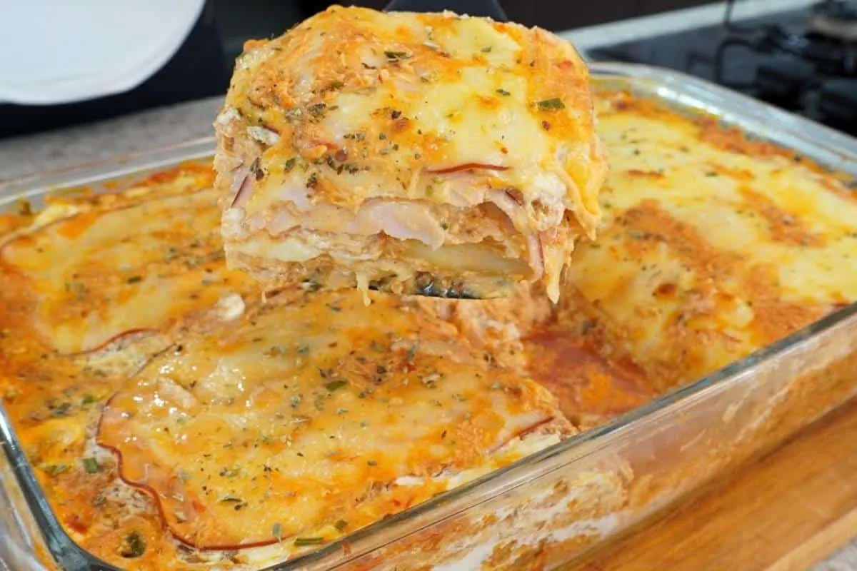 Lasanha de frango suculenta que minha família me pede para f