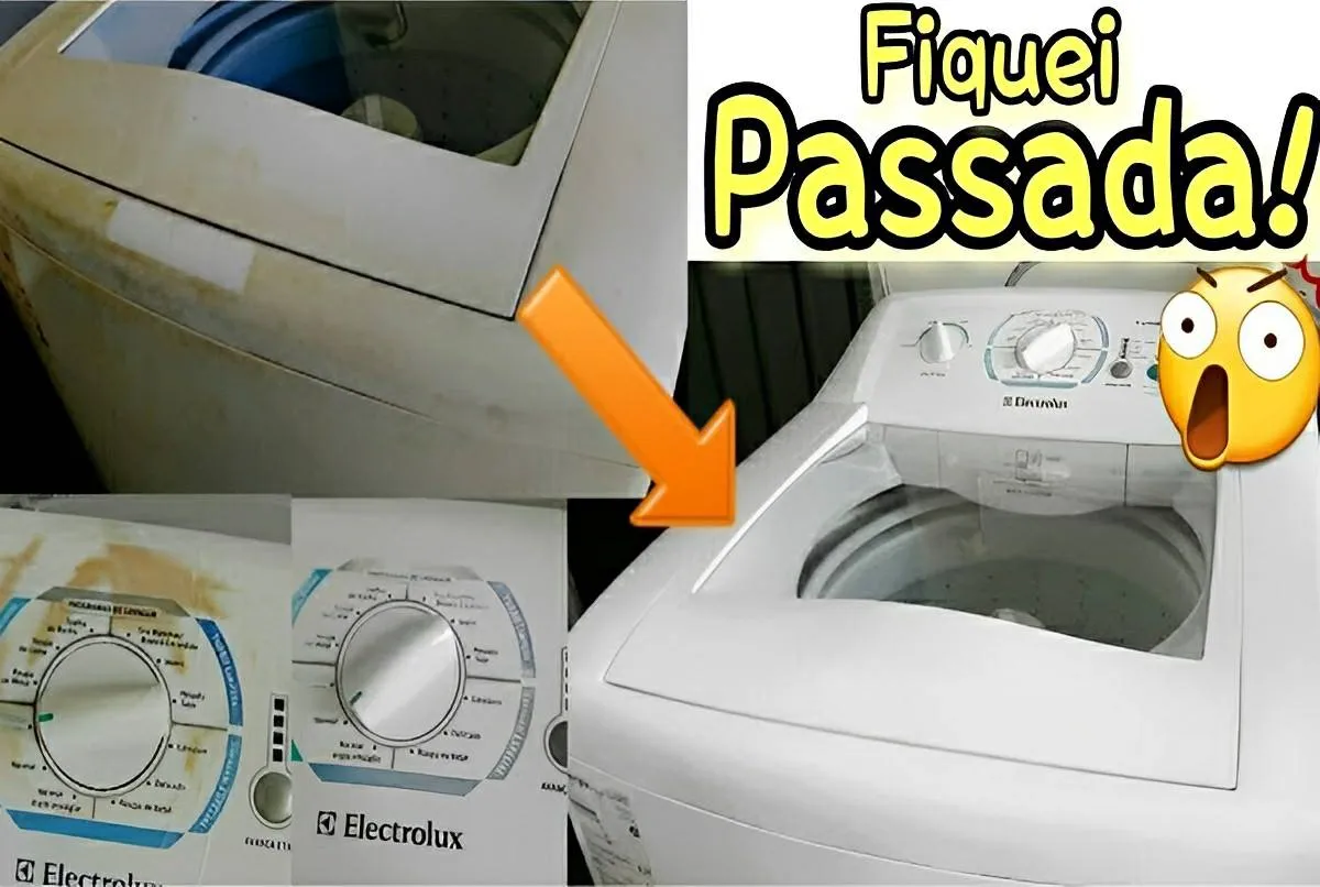 Limpeza completa de máquina de lavar por dentro e por fora a