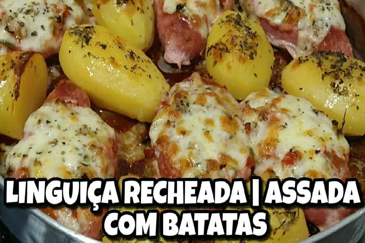 Linguiça recheada com batatas muito fácil e econômica para s