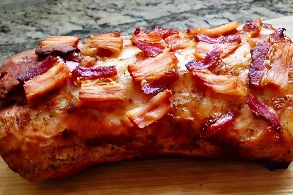 Lombo a moda do chefe com cobertura de bacon uma receita sim