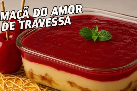 Maçã do amor de travessa: uma sobremesa encantadora e difere