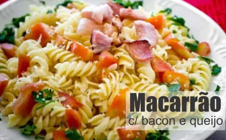 Macarrão ao forno com bacon e queijo