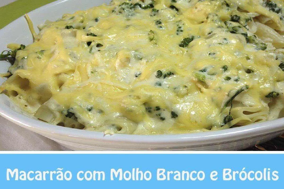 Macarrão ao molho branco com brócolis você não vai querer fa