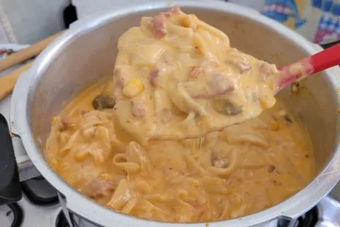 Macarrão cremoso de panela de pressão: uma receita deliciosa