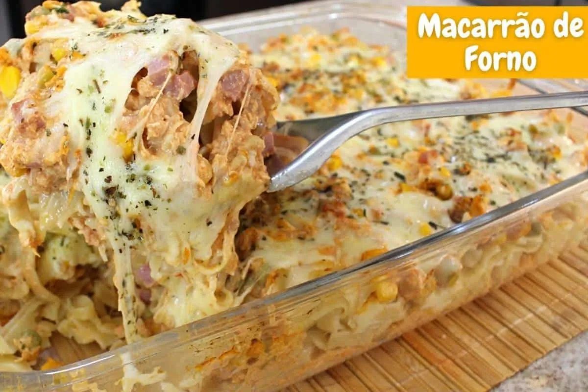 Macarrão de forno completo e cremoso especialmente para seu