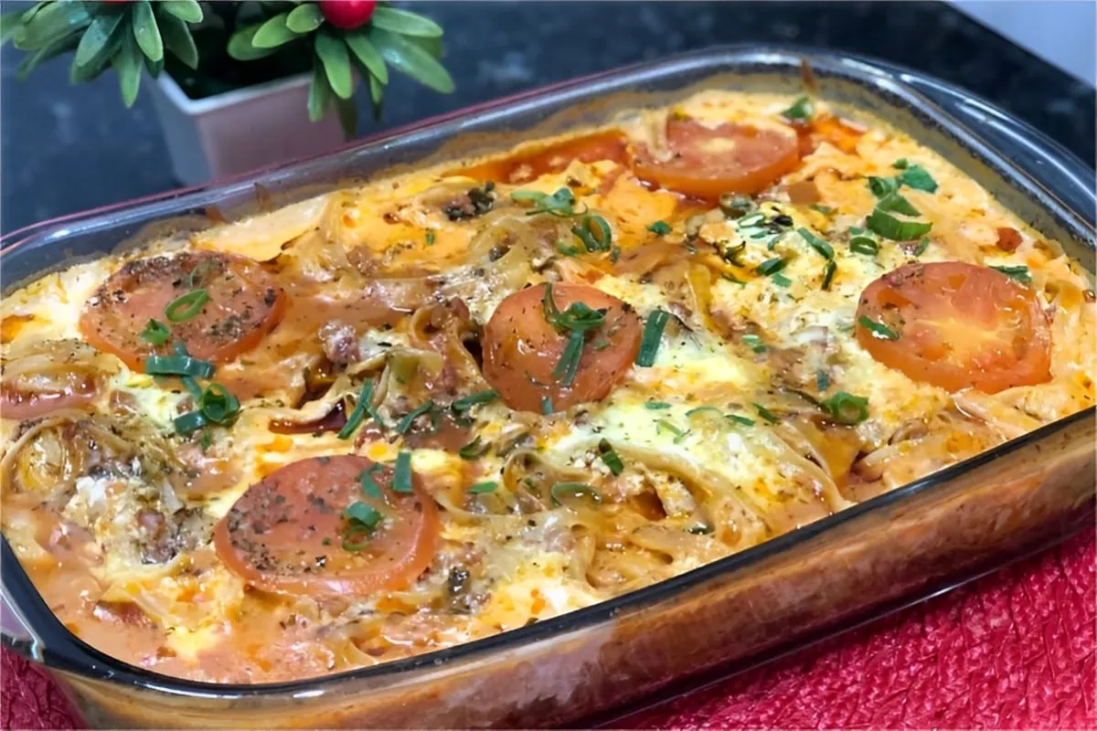 Macarrão de forno super cremoso uma receita simples e econôm