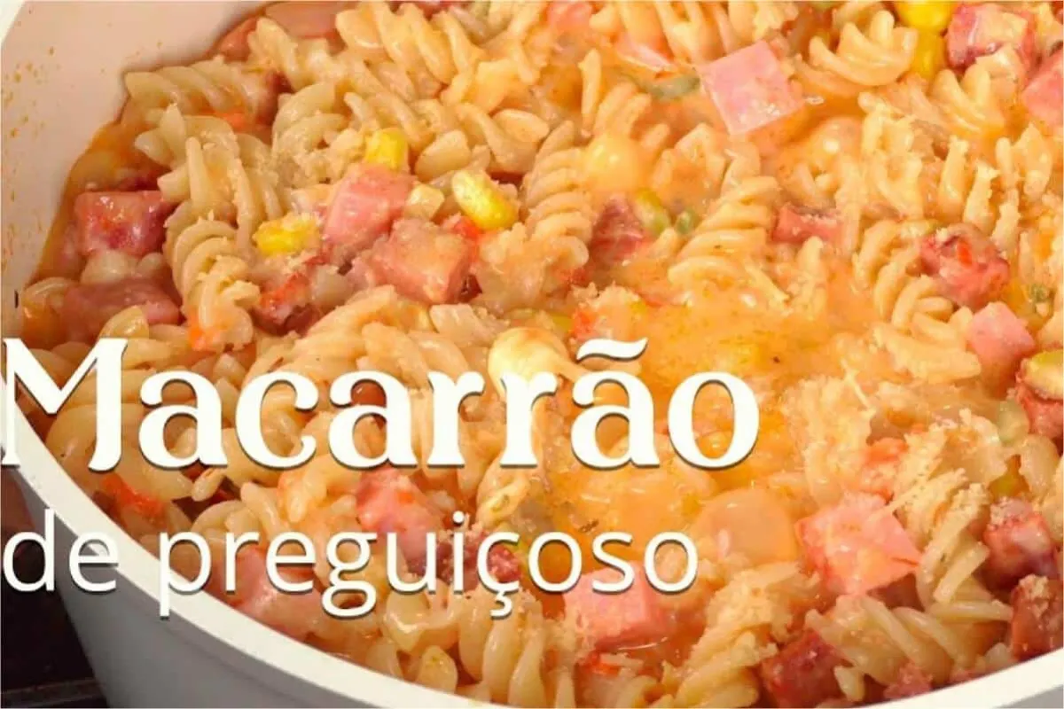 Macarrão de preguiçoso que faço em dias mais corridos e fica