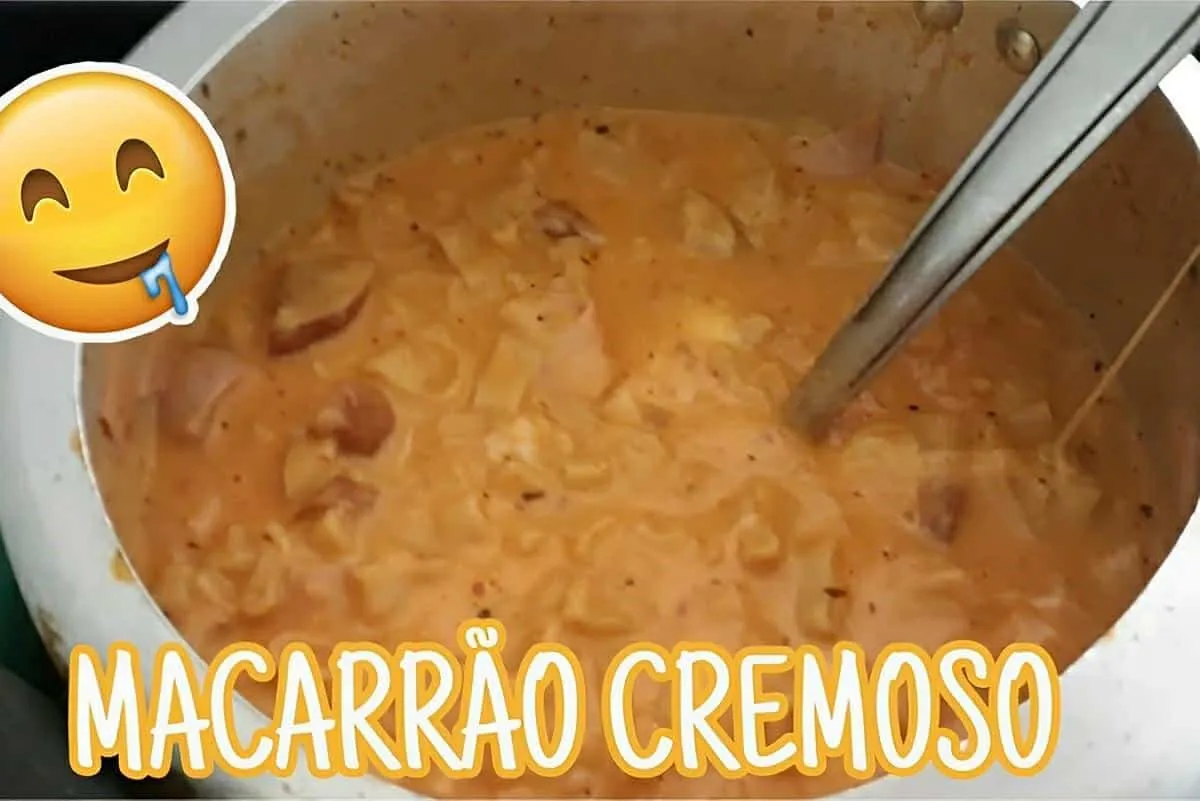 Macarrão na panela de pressão super cremoso e com uma mistur