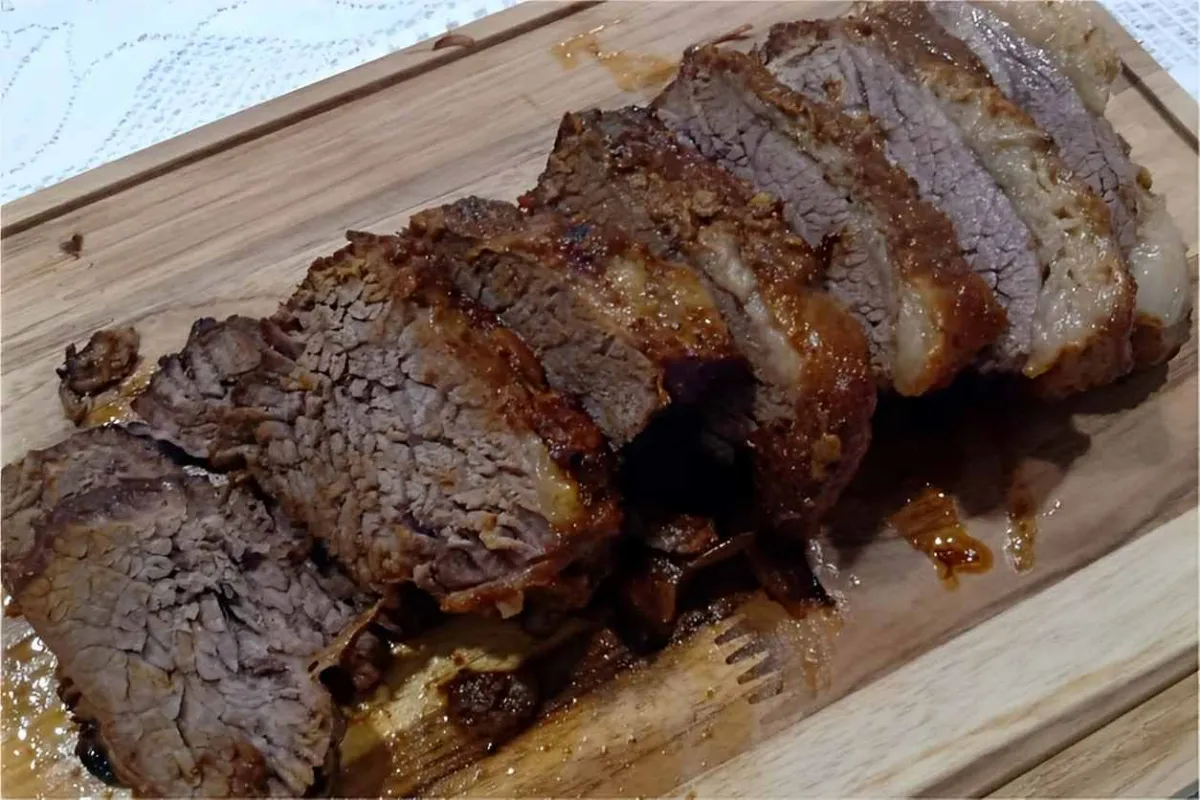 Maminha assada na panela de pressão bem macia e suculenta