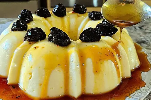 Manjar de coco com ameixa tradicional, fácil e bem gostoso, 