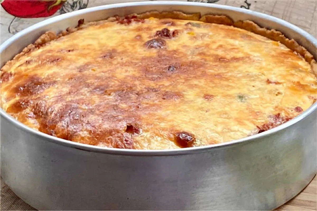 Massa com 2 ingredientes para torta salgada que é mais perfe