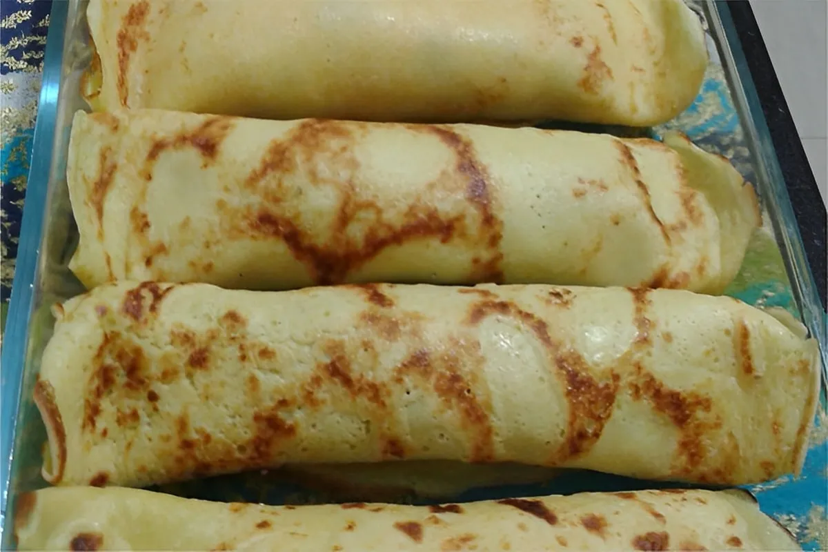 Massa de panqueca especial escolha o recheio que mais gostar