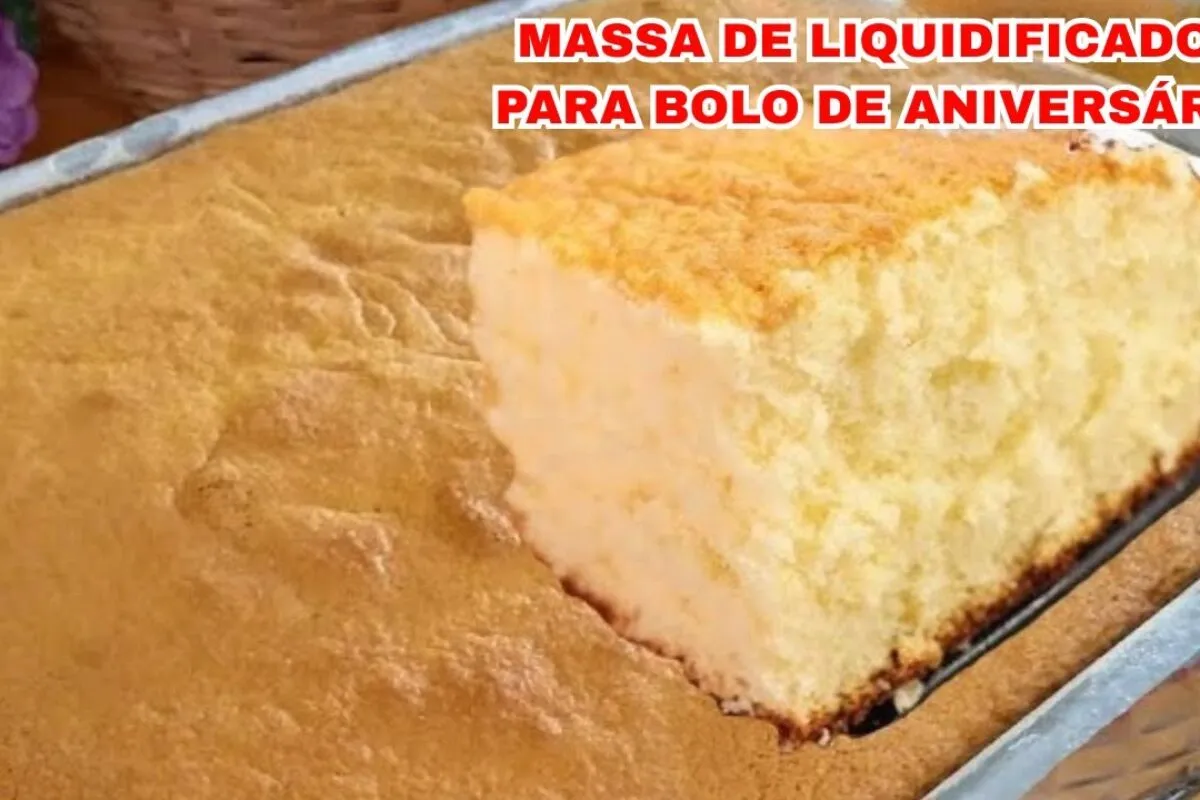 Massa para bolo de aniversário de liquidificador: ótima para