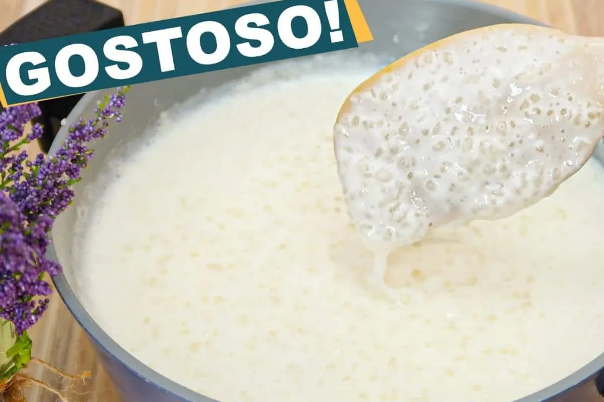 Mingau de tapioca muito cremoso que todo mundo pede mais um