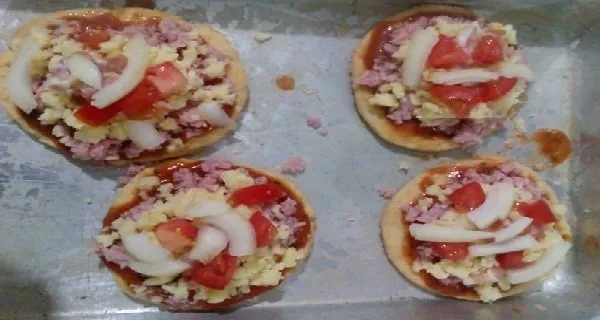 Mini Pizza com 3 Ingredientes
