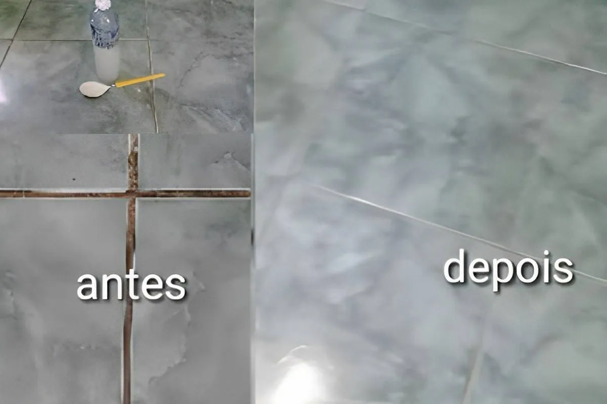 Misture sal e detergente e limpe os rejuntes do banheiro e c