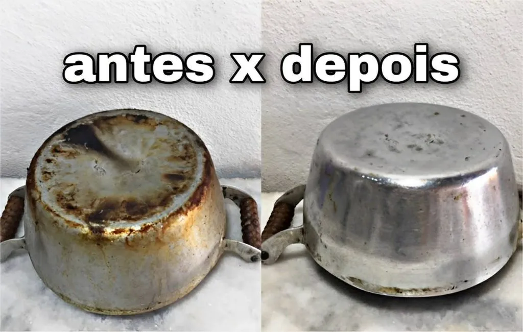 Misturei esses produtos e removi as manchas da minha panela