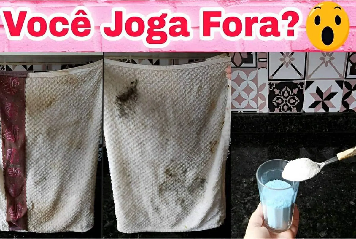 Misturinha caseira fantástica para limpar panos de prato e d