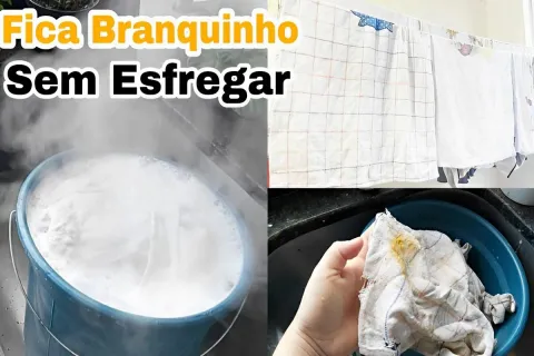 Misturinha caseira para deixar seus panos de prato brancos s