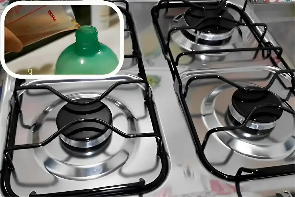 Misturinha caseira para limpar fogão depois do almoço e deix