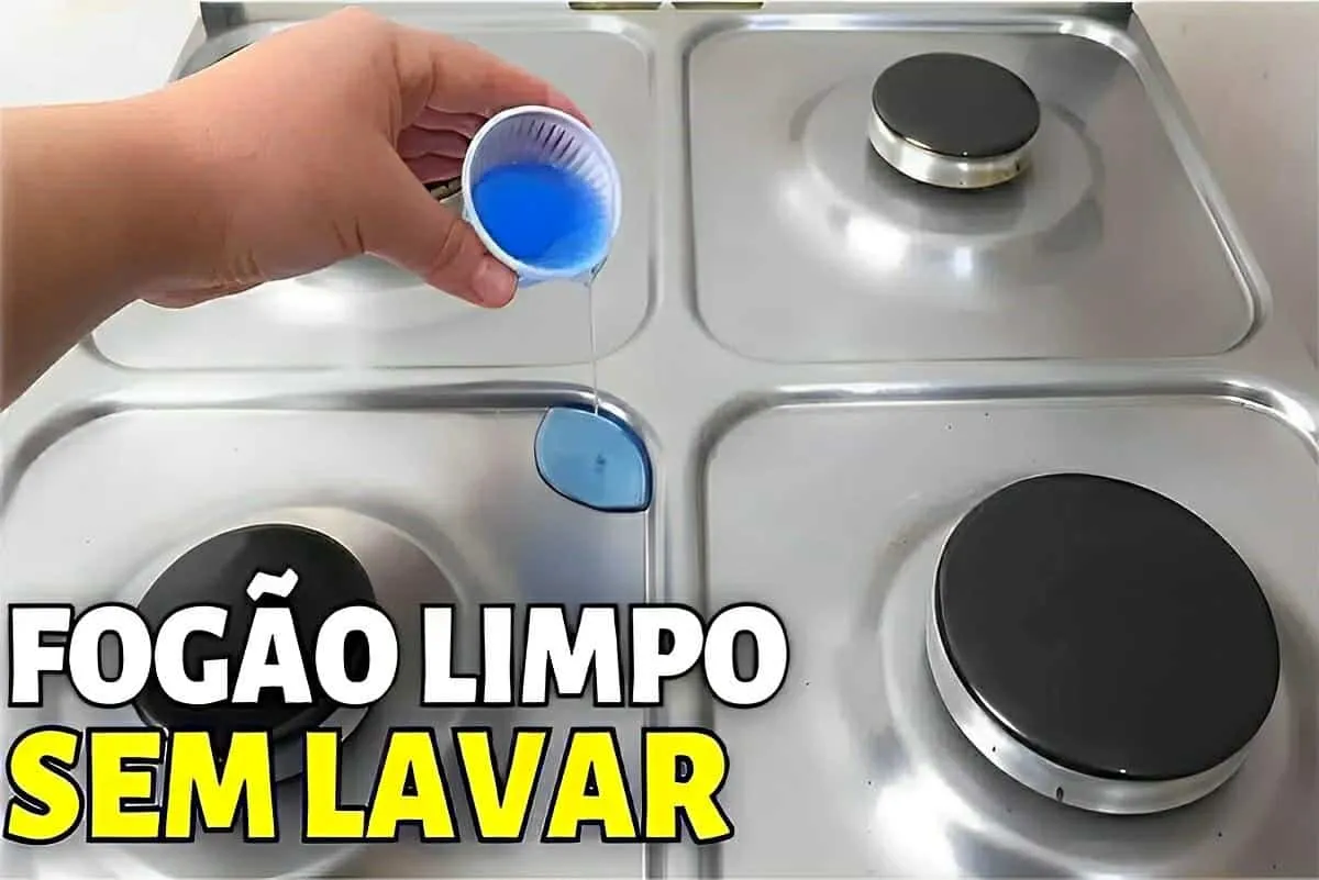 Misturinha para limpar fogão que deixa o fogão brilhando sem