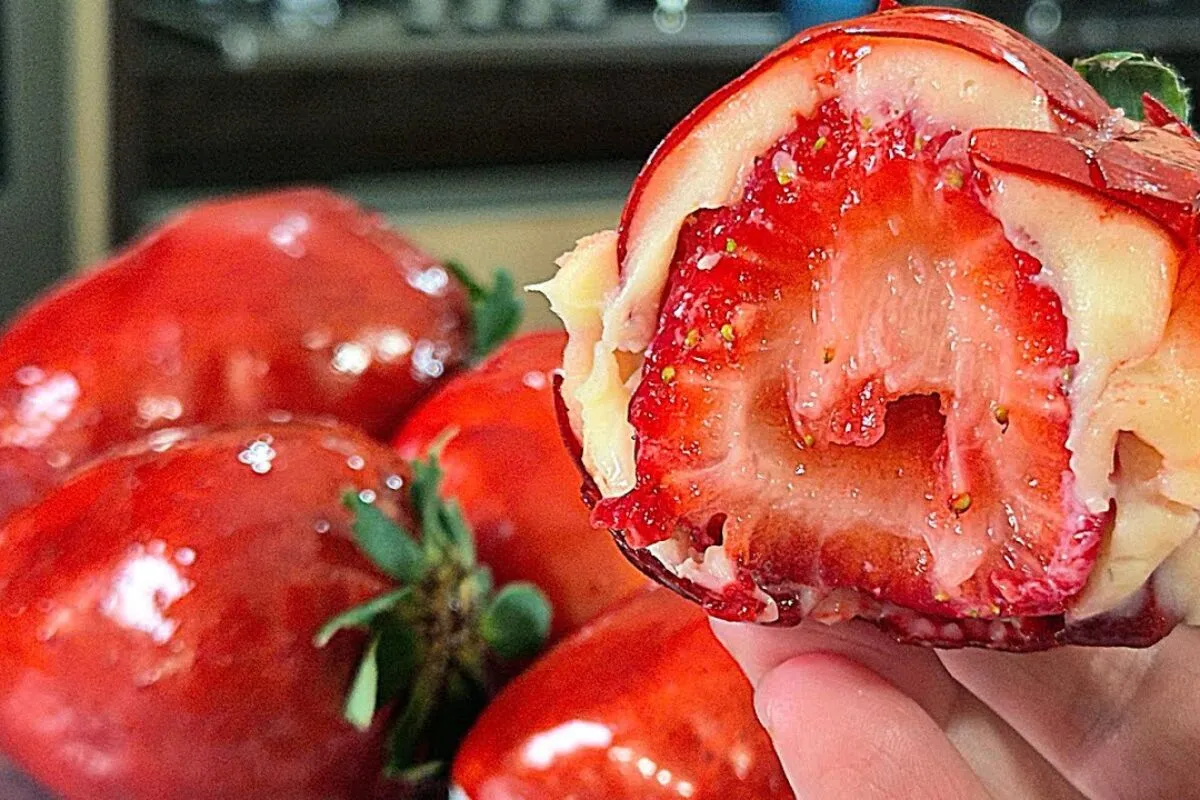 Morango do amor tradicional fácil e irresistível para fazer