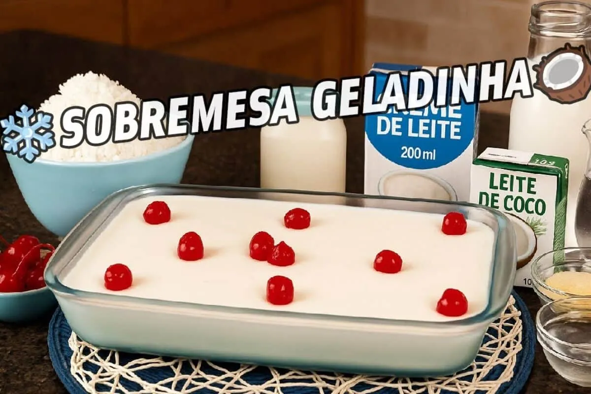 Mousse de coco cremoso: a sobremesa gelada fácil e deliciosa