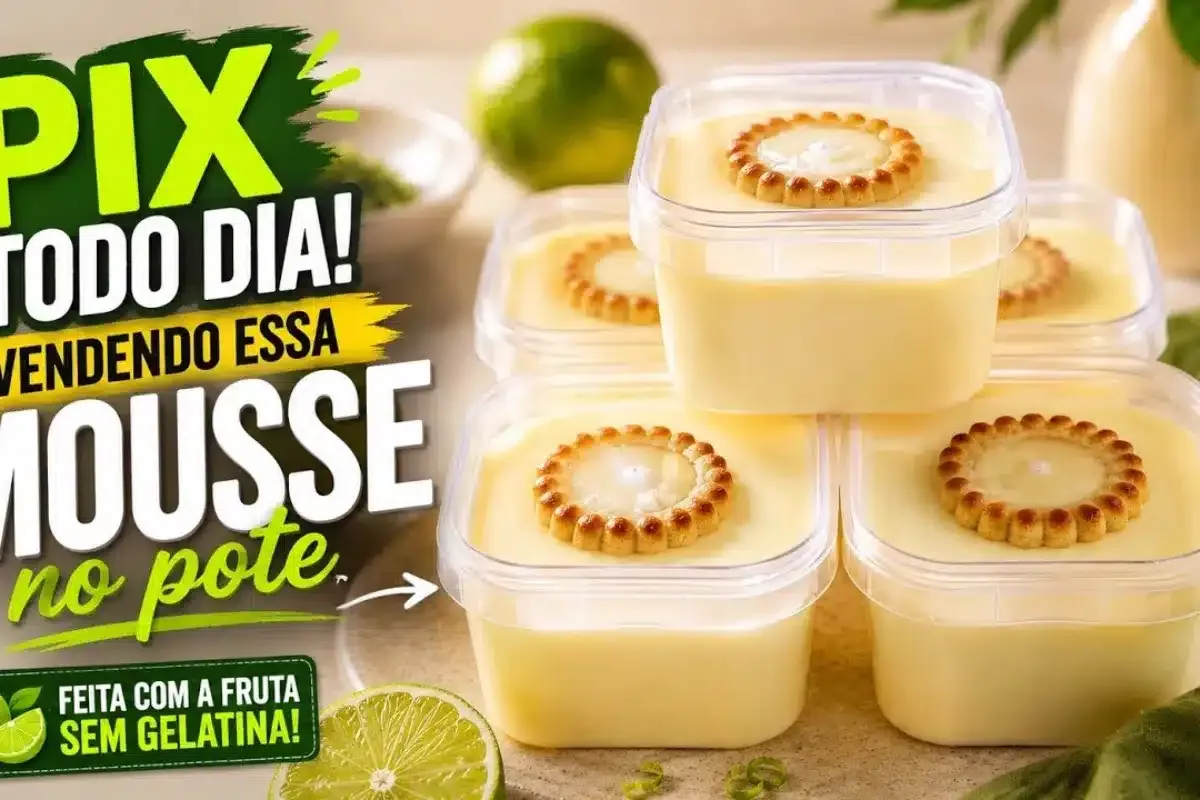 Mousse de limão super cremoso, refrescante e fácil, para sab
