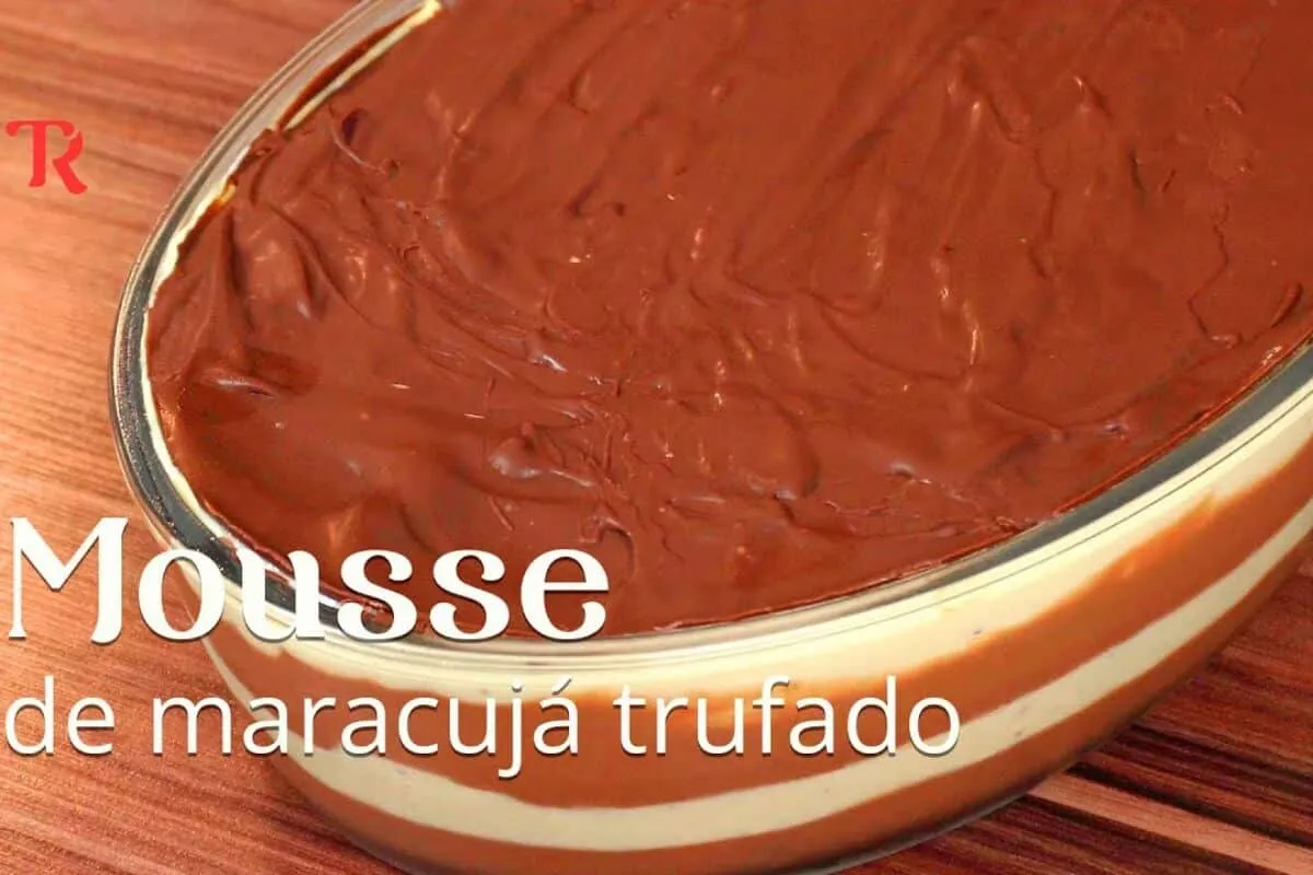 Mousse de maracujá trufado com sabor marcante, fácil de prep