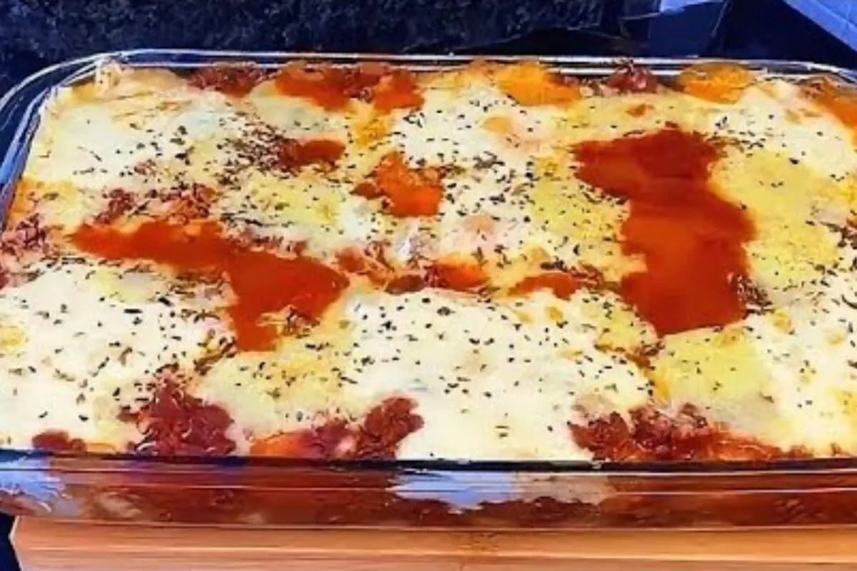 Nhoque de massa pronta com molho cremoso de carne, receita r