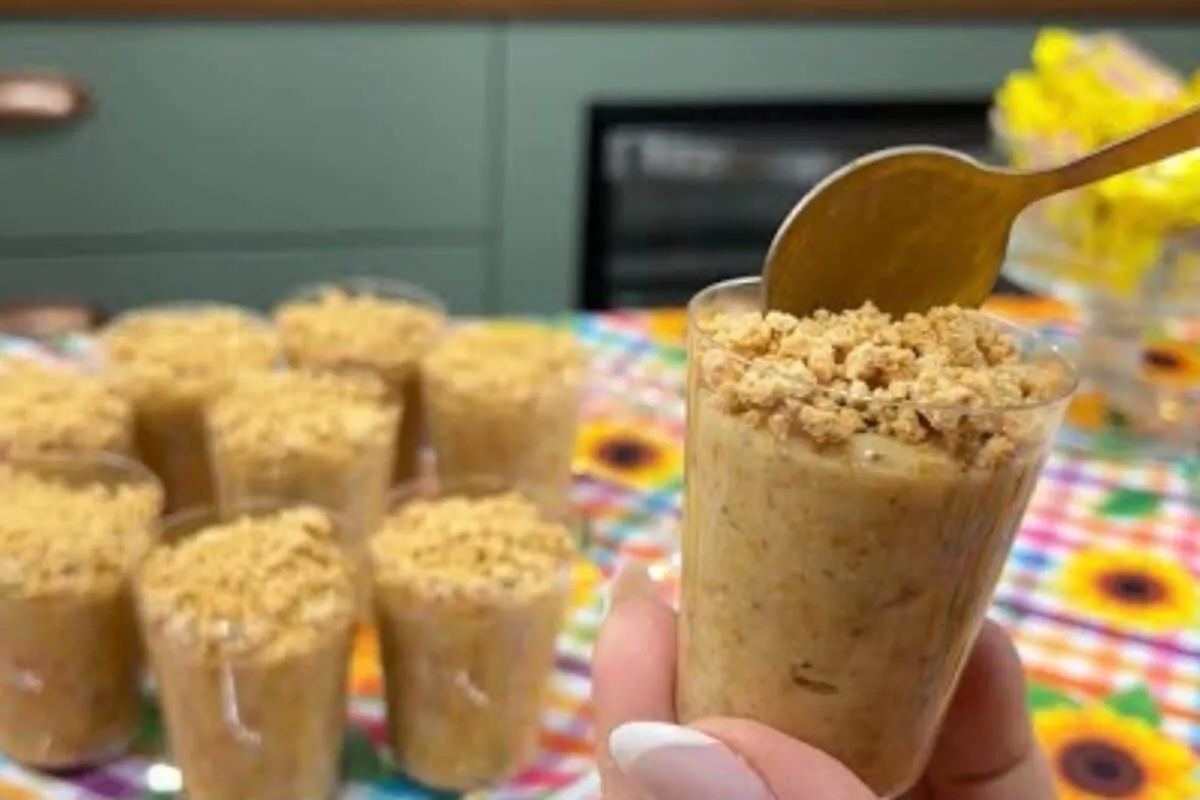 Paçoquinha cremosa no copinho: ótima para festa junina ou an