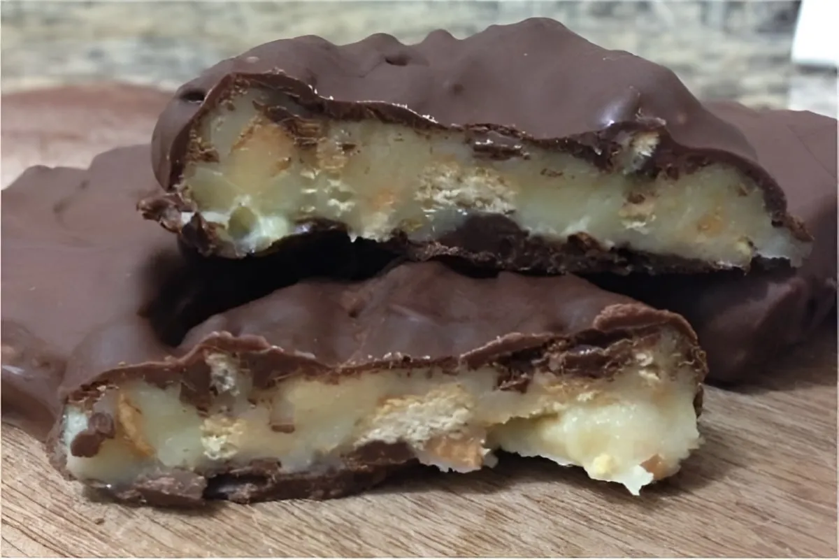Palha italiana de Leite Ninho com cobertura de chocolate mui