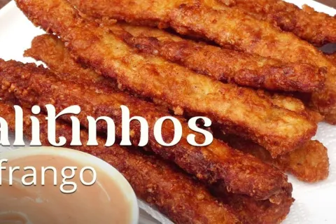 Palitinhos de frango com queijo deliciosos e super fáceis de