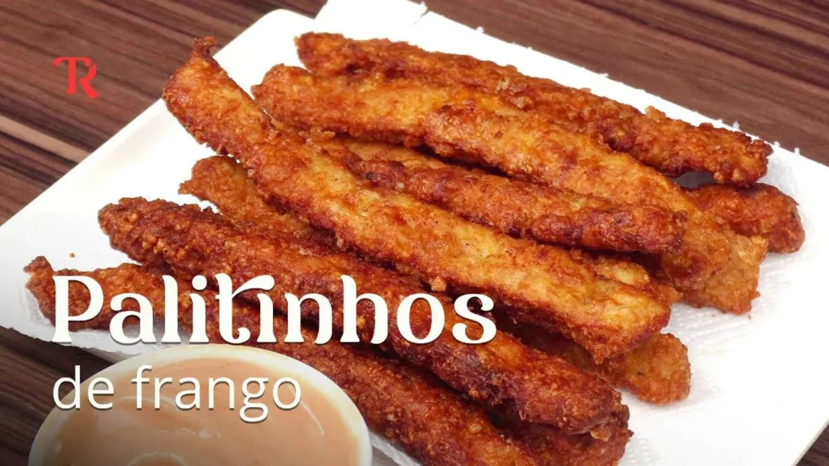 Palitinhos de frango crocantes ótima opção para servir com p