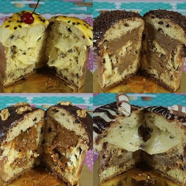 Panetone Recheado: Sabores Maracujá, Nutella, Doce de Leite