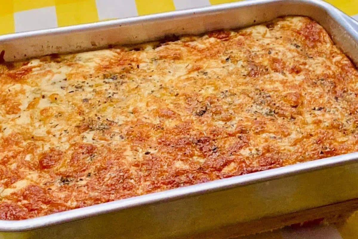Panqueca de forno que minha mãe fazia nos anos 90 e fica uma