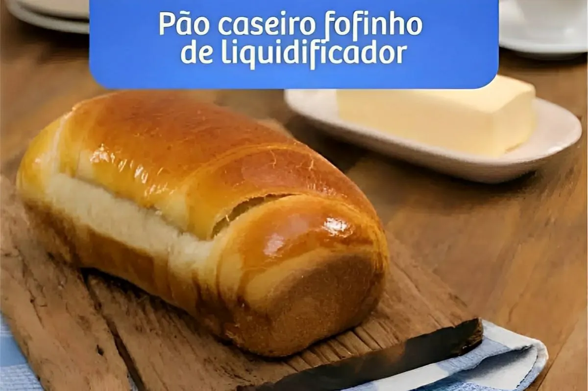 Pão caseiro de liquidificador macio e fácil de fazer para se