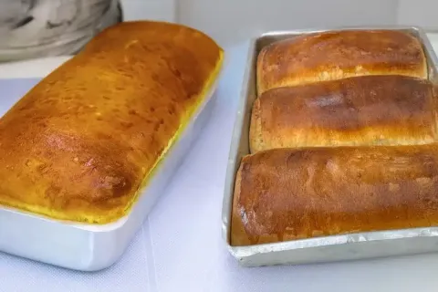 Pão caseiro delicioso e fofinho para saborear hoje ainda no 
