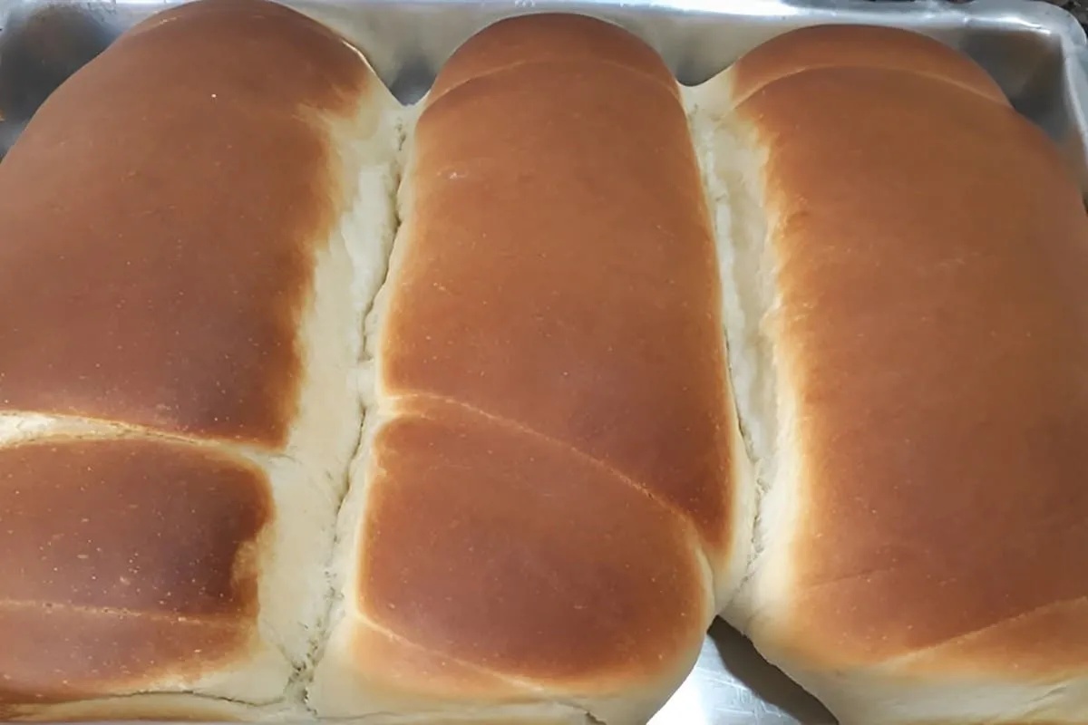 Pão caseiro grande essa receita rende bastante e o pão fica