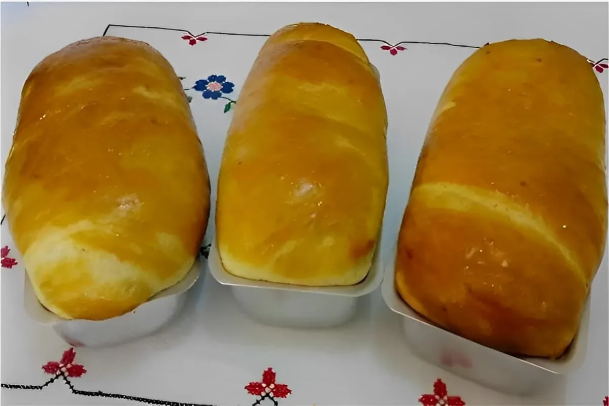 Pão caseiro mineiro um pão grande bem fofinho para seu café
