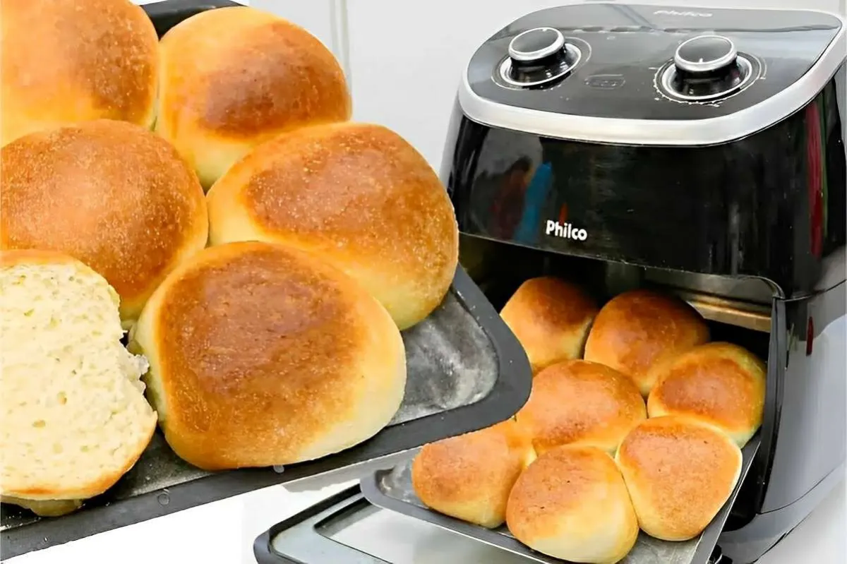 Pão caseiro na AirFryer fofinho e delicioso em apenas 15 min