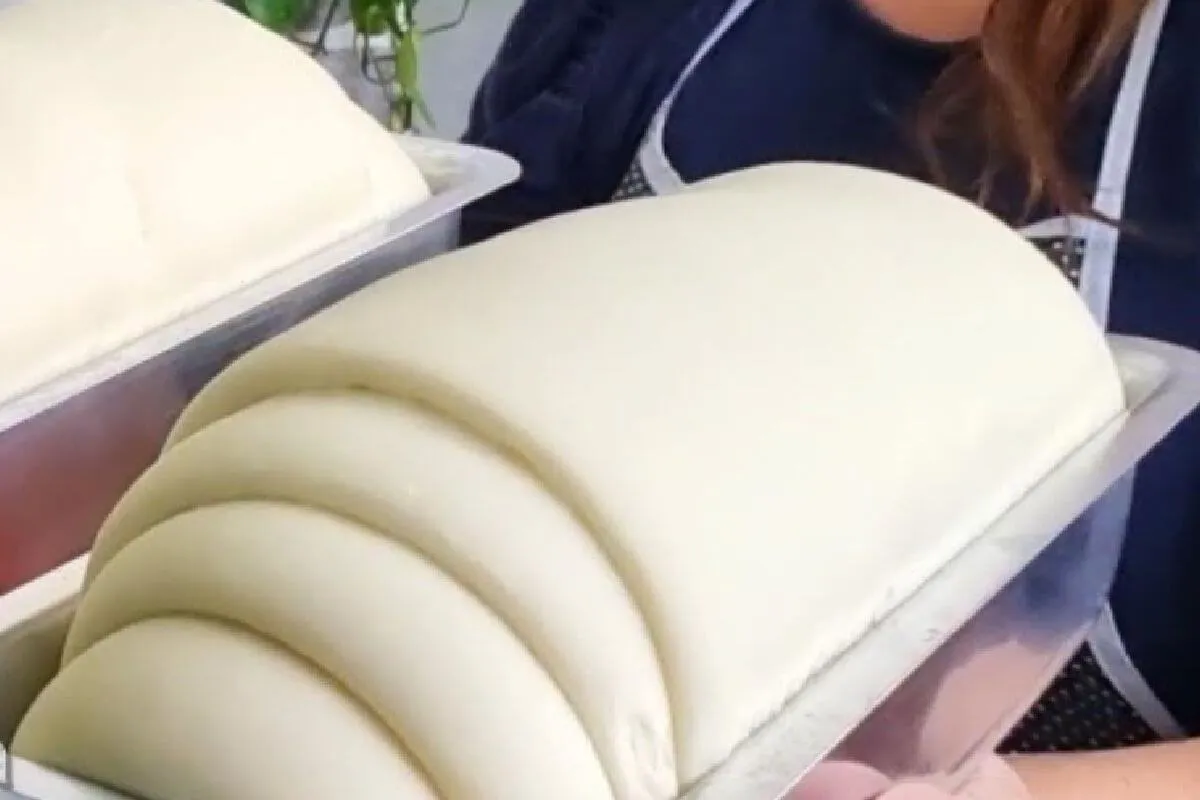 Pão caseiro que cresce bastante perfeito para seu café da ma