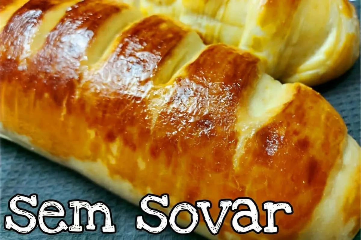 Pão caseiro que não precisa sovar super fofinho e feito com