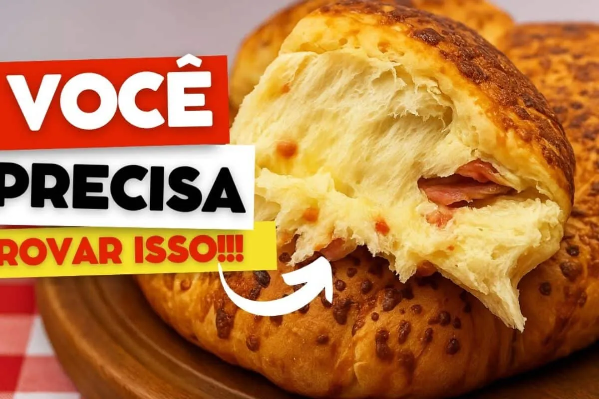Pão caseiro recheado muito fofinho e saboroso: mais gostoso