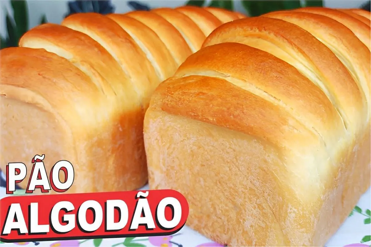 Pão de algodão ele tem esse nome porque fica leve e fofinho