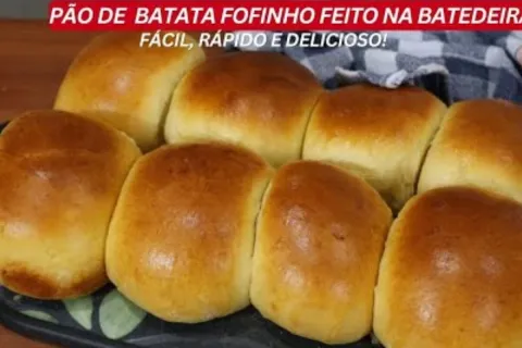 Pão de batata fofinho feito de um jeito prático e perfeito, 